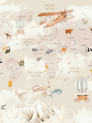 Art For The Home Neutral Around The World Fixed Size 4M Mural - Image 2 of 3