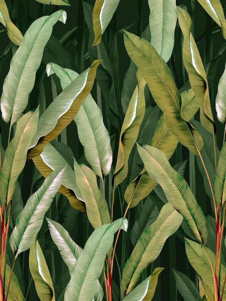 Art For The Home Green Banana Leaf Fixed Size 4M Mural - Image 2 of 5