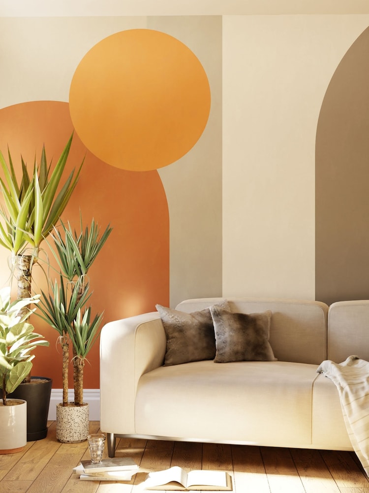 Art For The Home Rust Curve & Arch Geo Fixed Size 4M Mural - Image 1 of 3