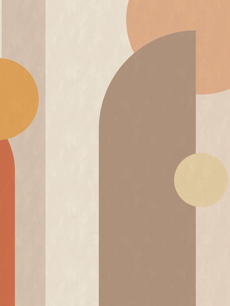 Art For The Home Rust Curve & Arch Geo Fixed Size 4M Mural - Image 2 of 3