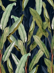Art For The Home Navy Banana Leaf Fixed Size 4M Mural - Image 2 of 5
