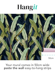 Art For The Home Navy Banana Leaf Fixed Size 4M Mural - Image 3 of 5