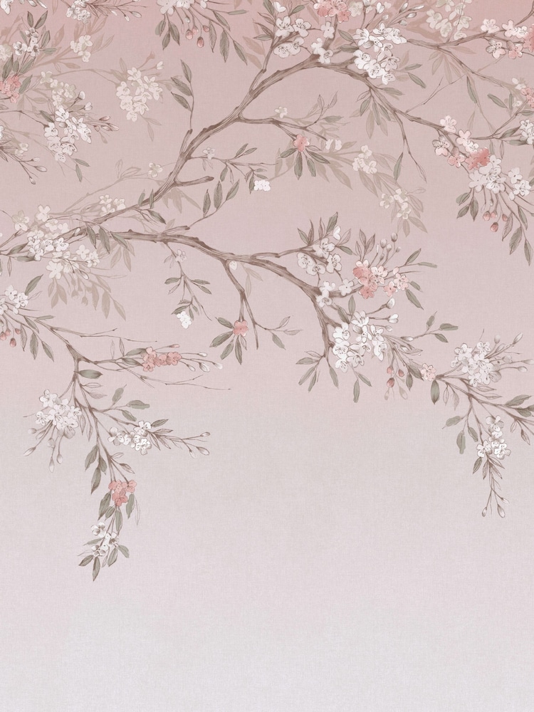 Art For The Home Pink Blossom Trail Fixed Size 3M Mural - Image 2 of 5