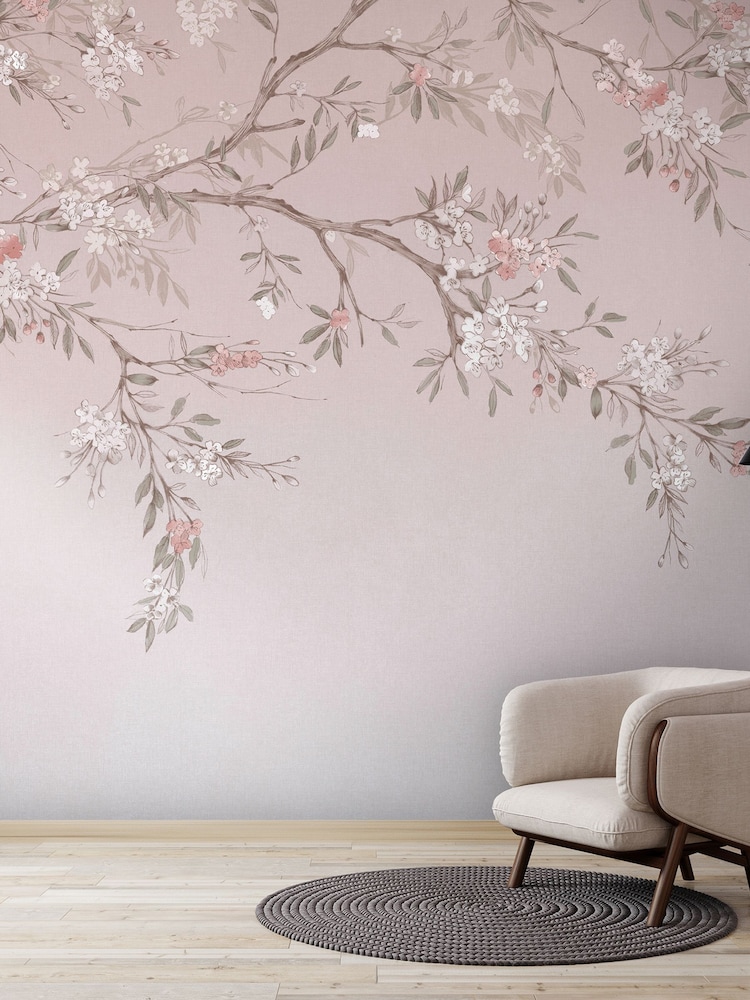 Art For The Home Pink Blossom Trail Fixed Size 3M Mural - Image 5 of 5