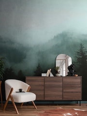 Art For The Home Teal Misty Landscape Fixed Size 3M Mural - Image 1 of 5