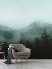 Art For The Home Teal Misty Landscape Fixed Size 3M Mural - Image 4 of 5