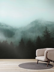 Art For The Home Teal Misty Landscape Fixed Size 3M Mural - Image 5 of 5