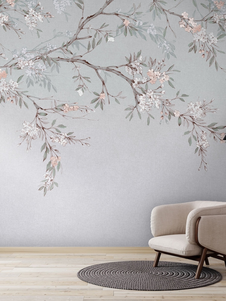 Art For The Home Blue Blossom Trail Fixed Size 3M Mural - Image 5 of 5