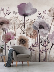 Art For The Home Purple Poppy Fixed Size 4M Mural - Image 4 of 5