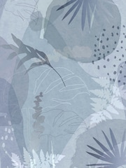 Art For The Home Indigo Abstract Leaf Fixed Size 3M Mural - Image 2 of 5