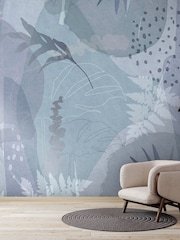 Art For The Home Indigo Abstract Leaf Fixed Size 3M Mural - Image 5 of 5