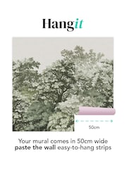 Art For The Home Sage Forest Canopy Fixed Size 3M Mural - Image 3 of 5