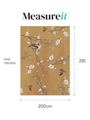 Art For The Home Ochre Birds & Blossom Fixed Size 3M Mural - Image 5 of 6