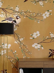 Art For The Home Ochre Birds & Blossom Fixed Size 3M Mural - Image 6 of 6