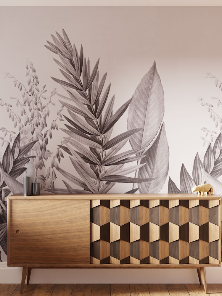 Art For The Home Black/White Flora & Fauna Fixed Size 2M Mural - Image 1 of 4
