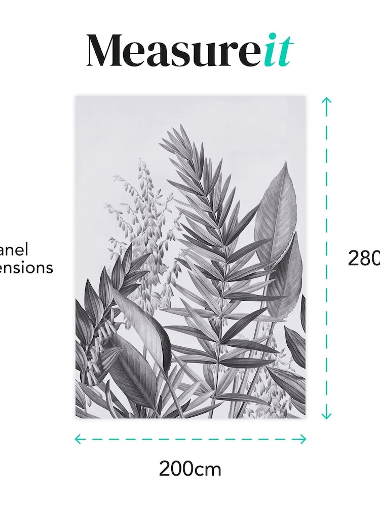 Art For The Home Black/White Flora & Fauna Fixed Size 2M Mural - Image 4 of 4