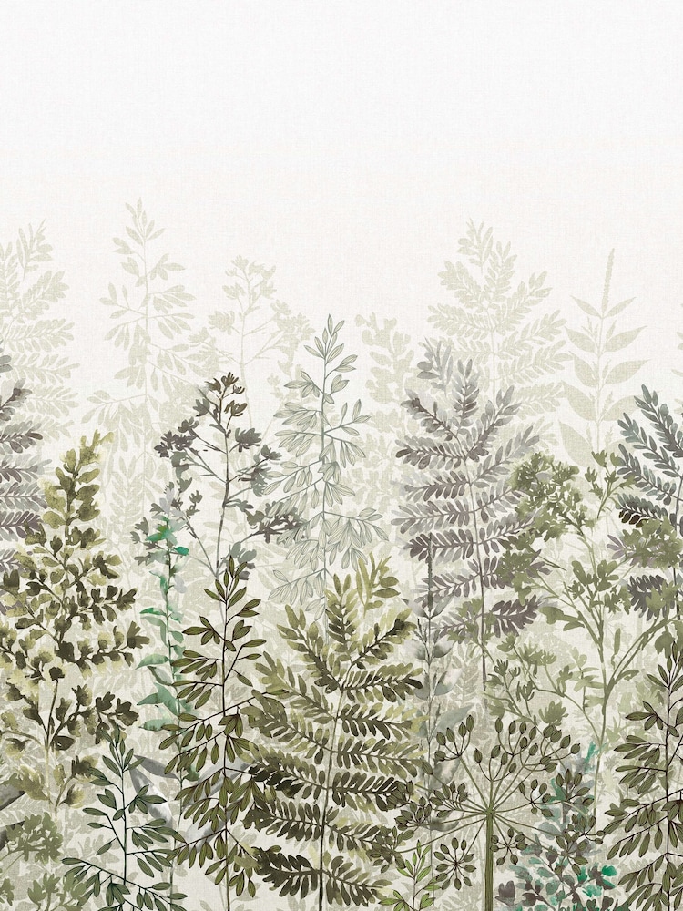 Art For The Home Sage Leaf Silhouette Fixed Size 3M Mural - Image 2 of 5