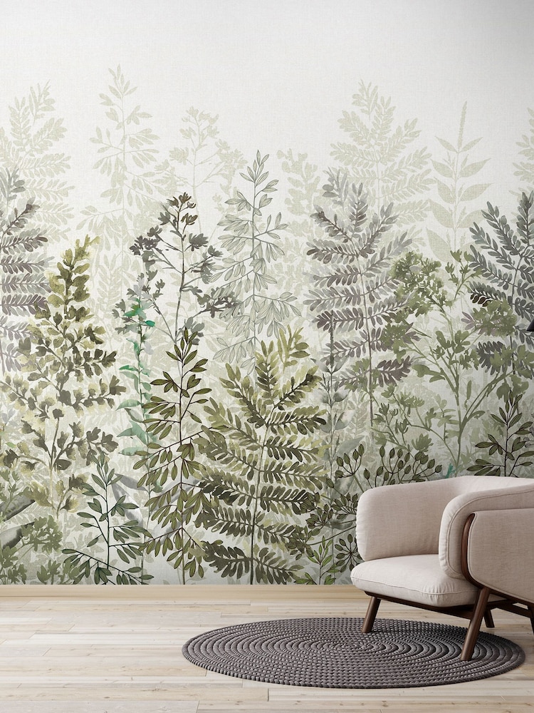 Art For The Home Sage Leaf Silhouette Fixed Size 3M Mural - Image 5 of 5