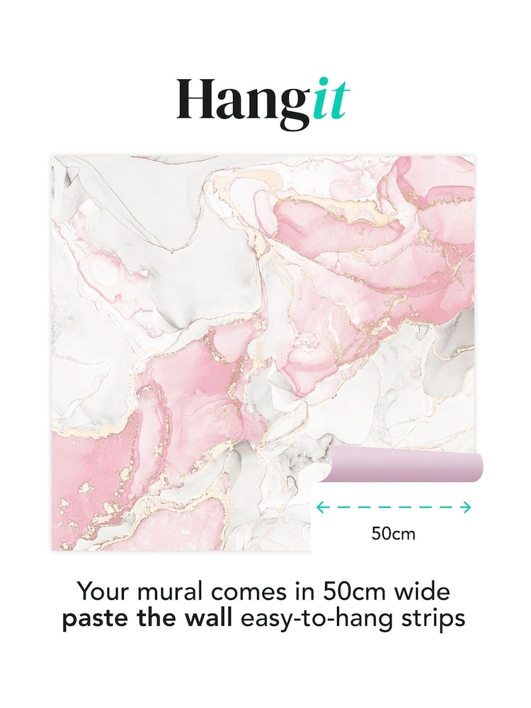 Art For The Home Pink Agate Marble Fixed Size 3M Mural - Image 3 of 3 Art For The Home Pink Agate Marble Fixed Size 3M Mural - Image 3 of 3