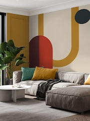Art For The Home Red Oval Geo Pop Fixed Size 4M Mural - Image 1 of 5