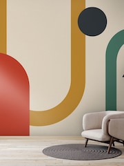 Art For The Home Red Oval Geo Pop Fixed Size 4M Mural - Image 5 of 5