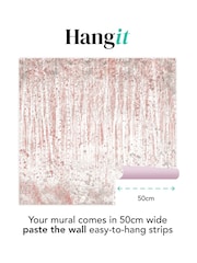 Art For The Home Pink Painterly Woods Fixed Size 3M Mural - Image 3 of 5
