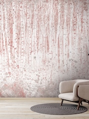 Art For The Home Pink Painterly Woods Fixed Size 3M Mural - Image 5 of 5
