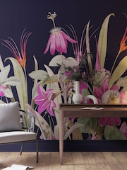 Art For The Home Navy Fuchsia Flora Fixed Size 3M Mural - Image 1 of 3