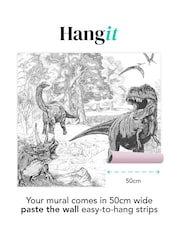 Art For The Home Mono Jurassic Dino Fixed Size 3M Mural - Image 3 of 3