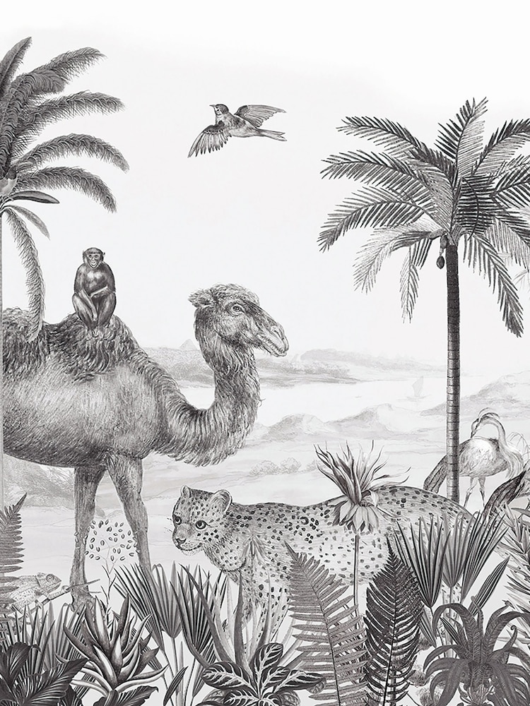 Art For The Home Mono Animal Kingdom Fixed Size 4M Mural - Image 2 of 3