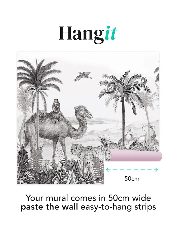 Art For The Home Mono Animal Kingdom Fixed Size 4M Mural - Image 3 of 3
