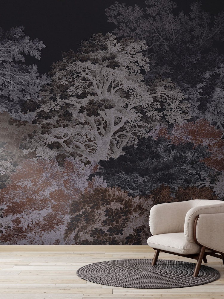 Art For The Home Navy Forest Canopy Fixed Size 3M Mural - Image 5 of 5