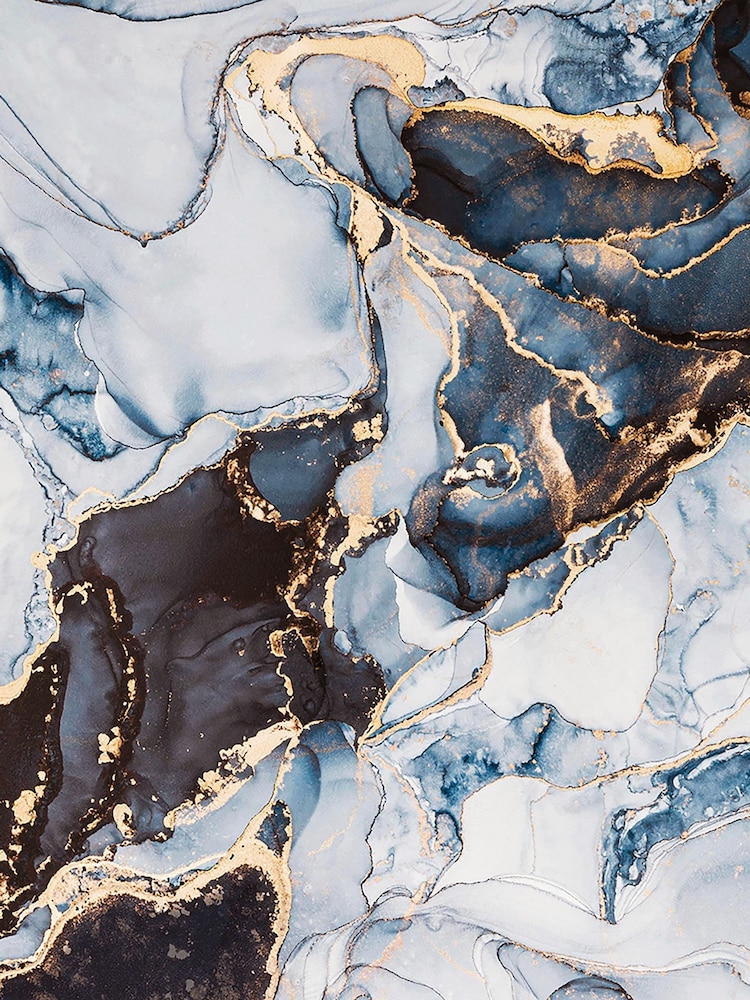 Art For The Home Navy Agate Marble Fixed Size 3M Mural - Image 2 of 3
