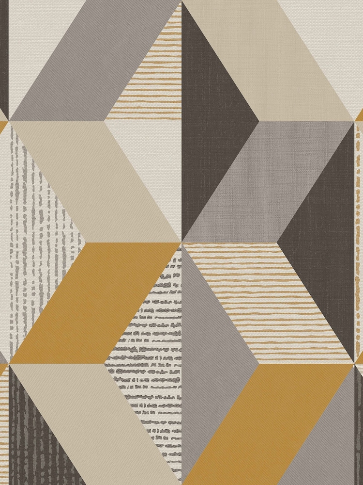 Art For The Home Yellow Geo Fixed Size 4M Mural - Image 2 of 5