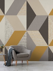 Art For The Home Yellow Geo Fixed Size 4M Mural - Image 4 of 5
