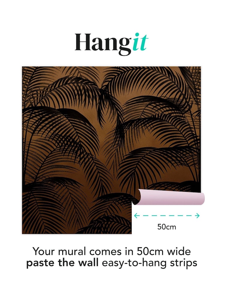 Art For The Home Sunset Palm Silhouette Fixed Size 3M Mural - Image 3 of 3