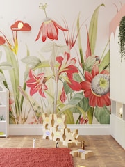 Art For The Home Red Flora Fixed Size 3M Mural - Image 1 of 3