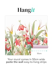 Art For The Home Red Flora Fixed Size 3M Mural - Image 3 of 3