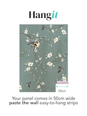 Art For The Home Dark Duck Egg Birds and Blossom Fixed Size 2M Mural - Image 3 of 4