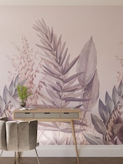 Art For The Home Purple Flora & Fauna Fixed Size 2M Mural - Image 1 of 4