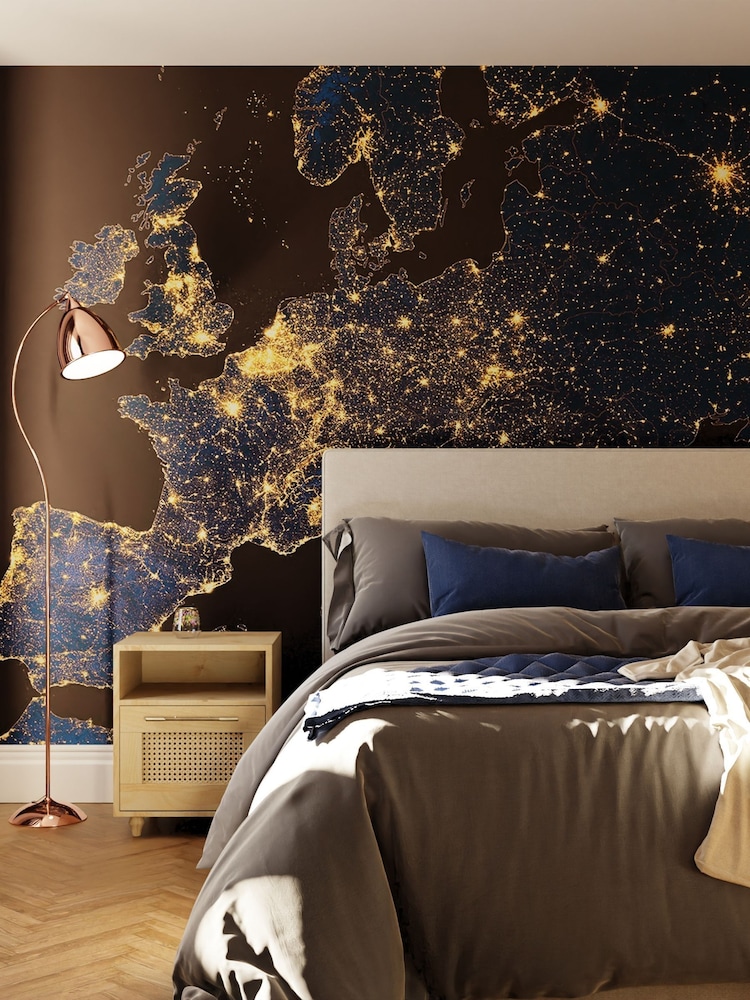 Art For The Home Navy Europe by Night Fixed Size 4M Mural - Image 1 of 3