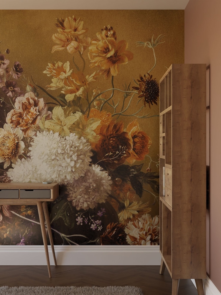 Art For The Home Ochre Flower Vase Fixed Size 2M Mural - Image 1 of 4 Art For The Home Ochre Flower Vase Fixed Size 2M Mural - Image 1 of 4