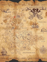 Art For The Home Brown Treasure Map Fixed Size 3M Mural - Image 2 of 3
