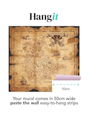 Art For The Home Brown Treasure Map Fixed Size 3M Mural - Image 3 of 3