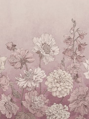 Art For The Home Lilac Muted Floral Fixed Size 3M Mural - Image 2 of 3