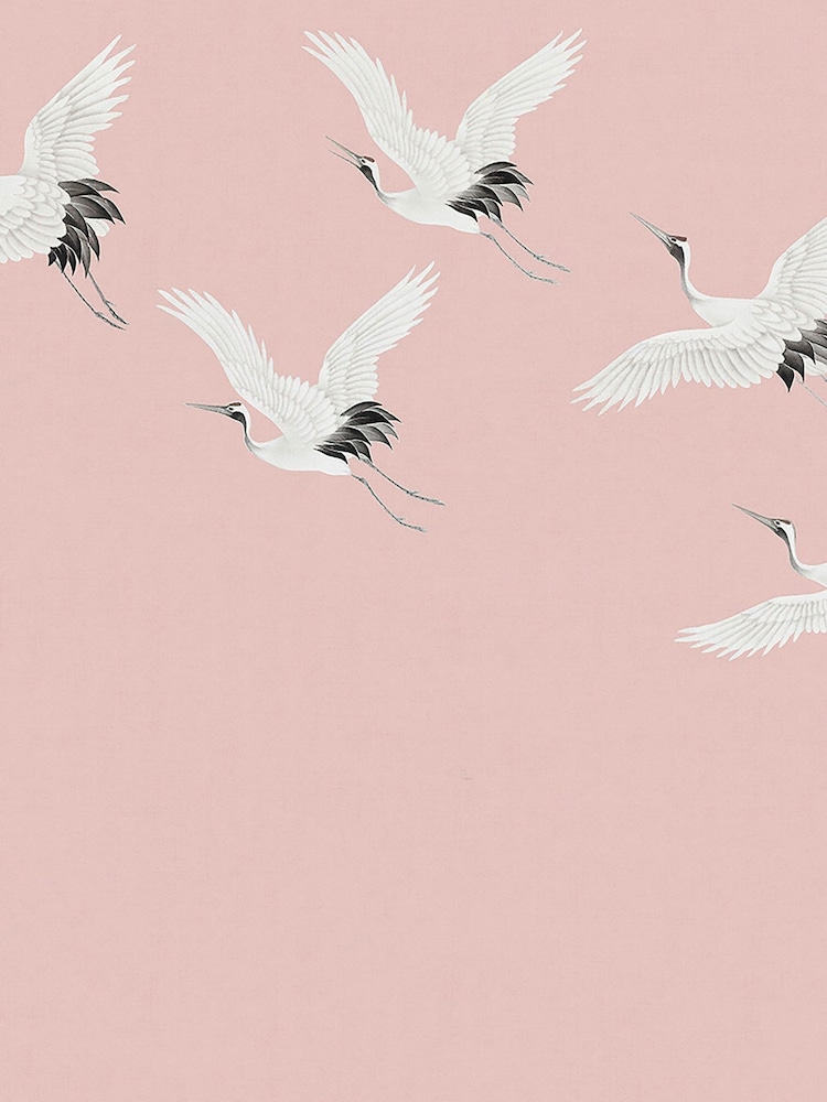 Art For The Home Blush Cranes In Flight Fixed Size 3M Mural - Image 2 of 3