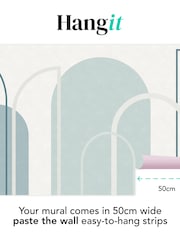 Art For The Home Blue Linear Arch Fixed Size 4M Mural - Image 3 of 3