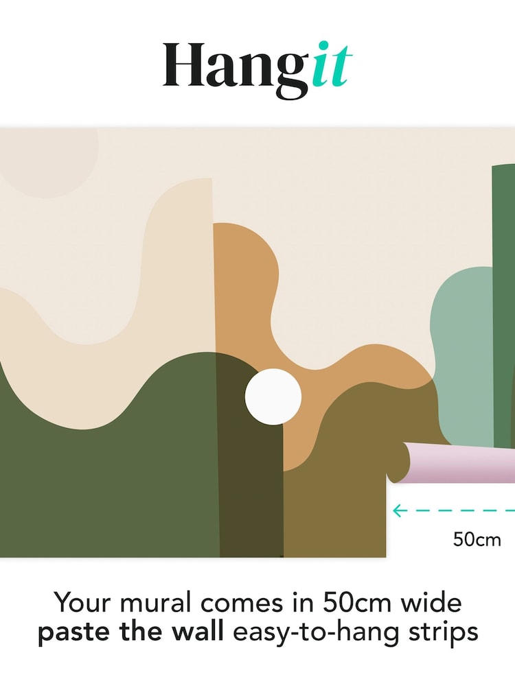 Art For The Home Green The Wave Fixed Size 4M Mural - Image 3 of 3 Art For The Home Green The Wave Fixed Size 4M Mural - Image 3 of 3