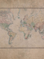 Art For The Home Brown The Archivist Map Fixed Size 3M Mural - Image 2 of 3