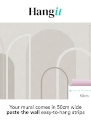 Art For The Home Grey Linear Arch Fixed Size 4M Mural - Image 3 of 3